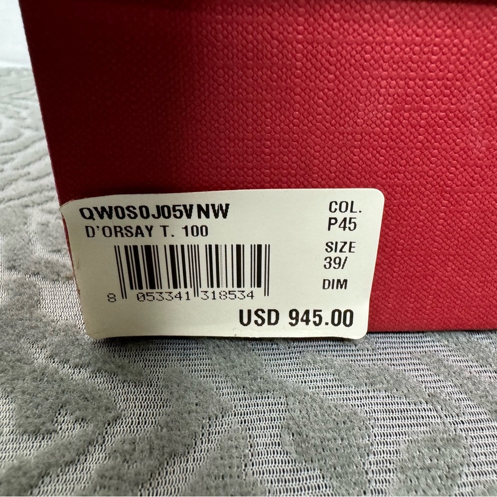 VALENTINO D’Orsay Rockstud Open Toe Tan Heels Size 39.5 - Picture 12 of 13
